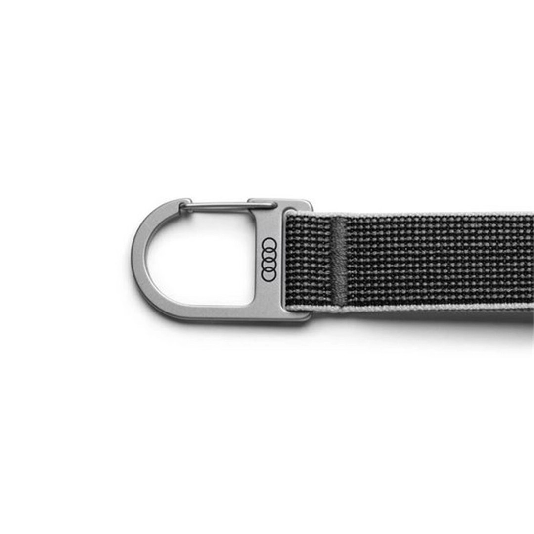 Audi Sport Gray Keychain with Carabiner Hook