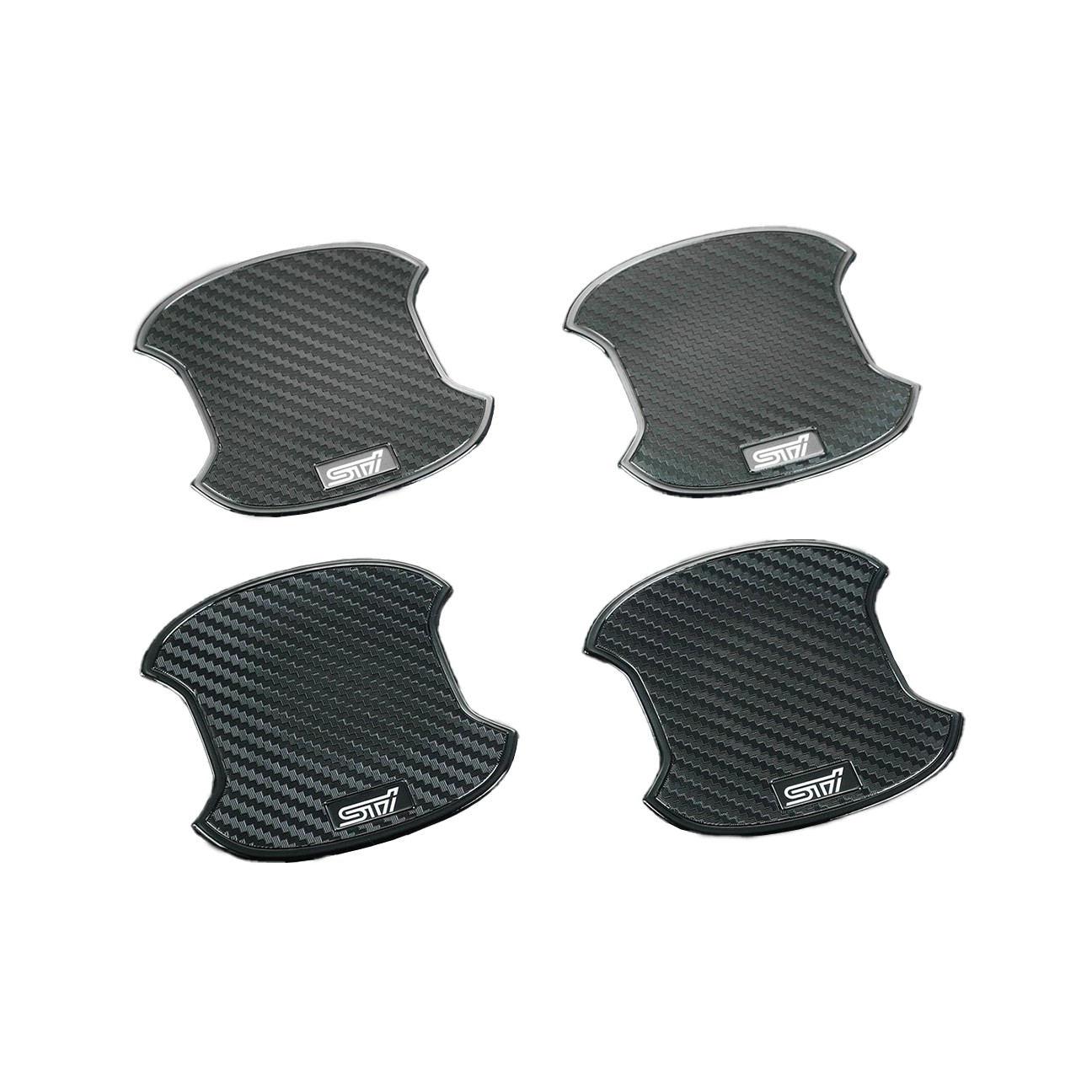 STI - WRX/STI ST91099ST020 Silver Carbon Pattern Door Handle Protection Set