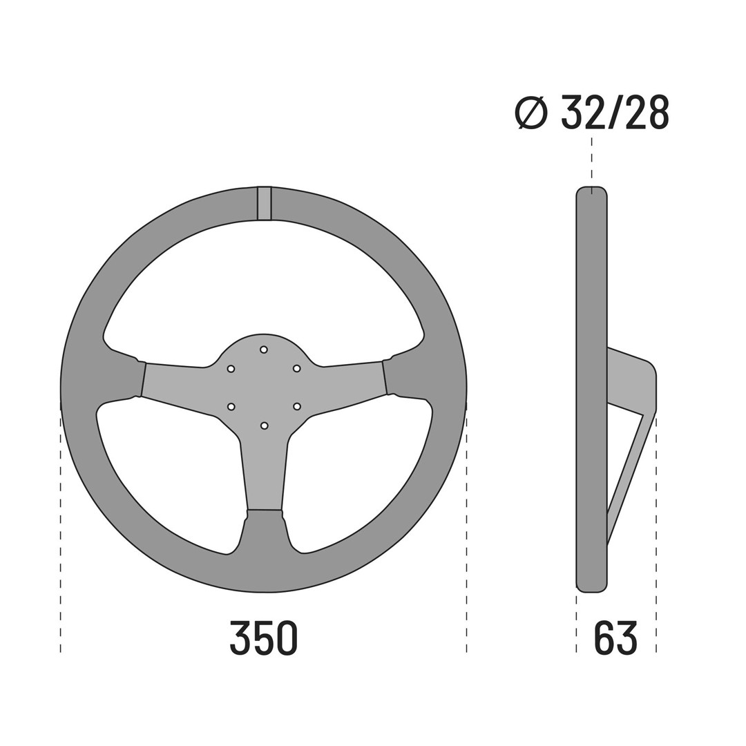 Sparco R345 Deri Direksiyon