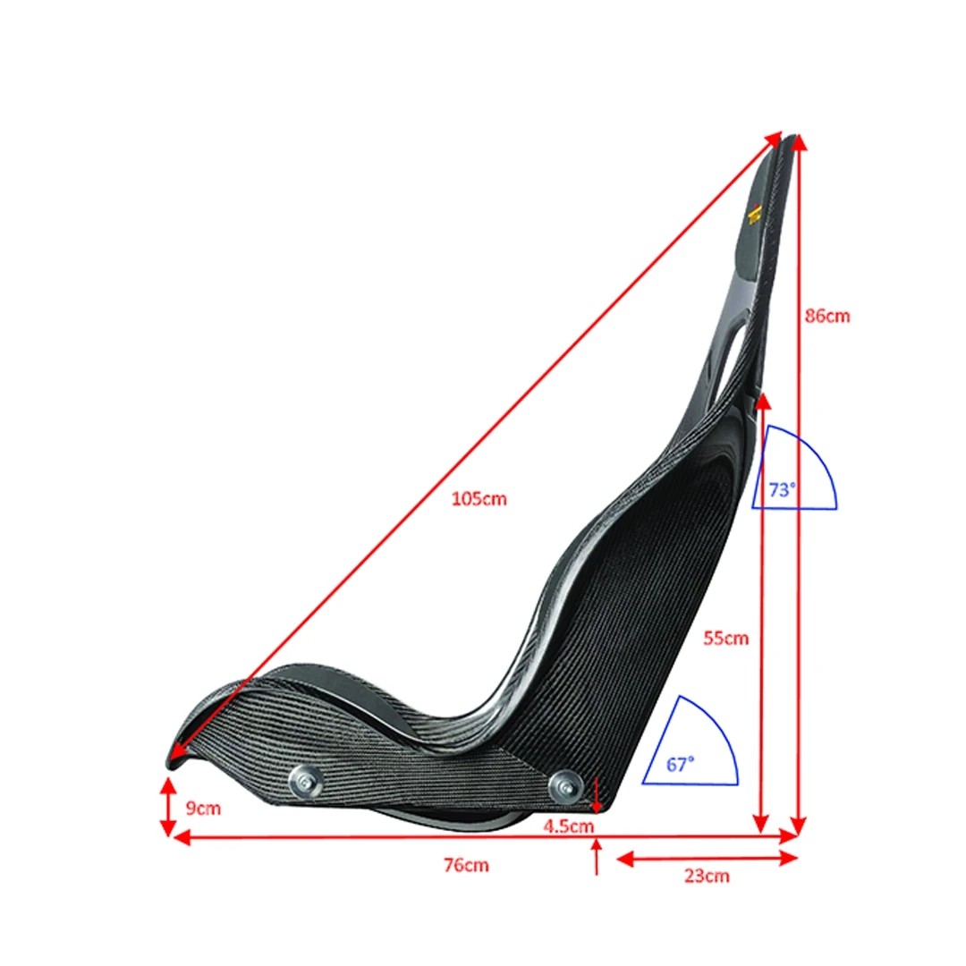 Tillett B9 Karbon Kenarları Açık 3,2kg 44,5cm Spor Araç Koltuğu