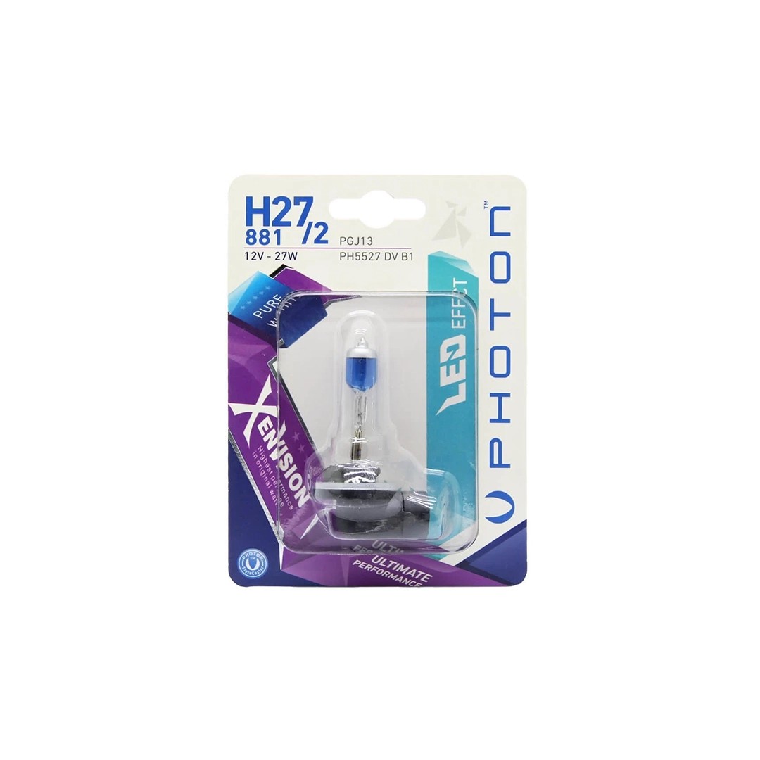 Photon H27/2 881 12V 27W White Xen Vision Single Blister Bulb