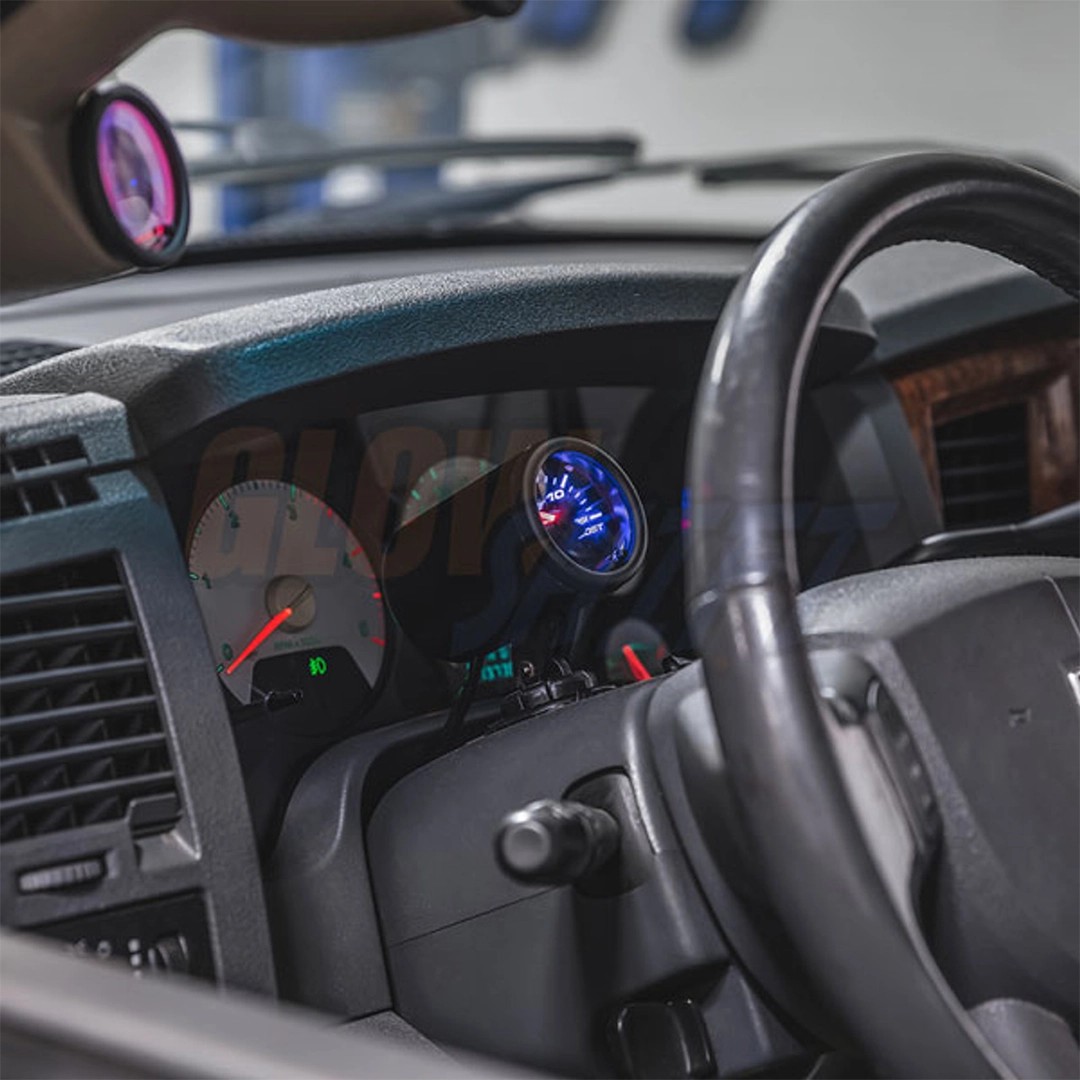 GlowShift Universal Black Single Gauge Swivel Dashboard Pod