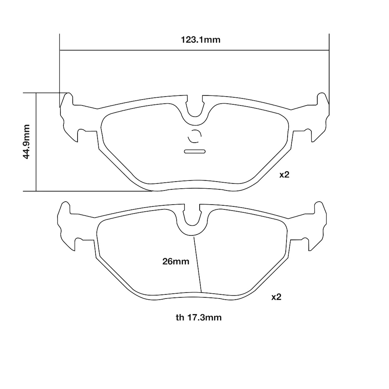 Brembo Arka Fren Balata Seti - Bmw 3 Serisi M3, 5 Serisi, 7 Serisi, Z3 - 07.B315.35