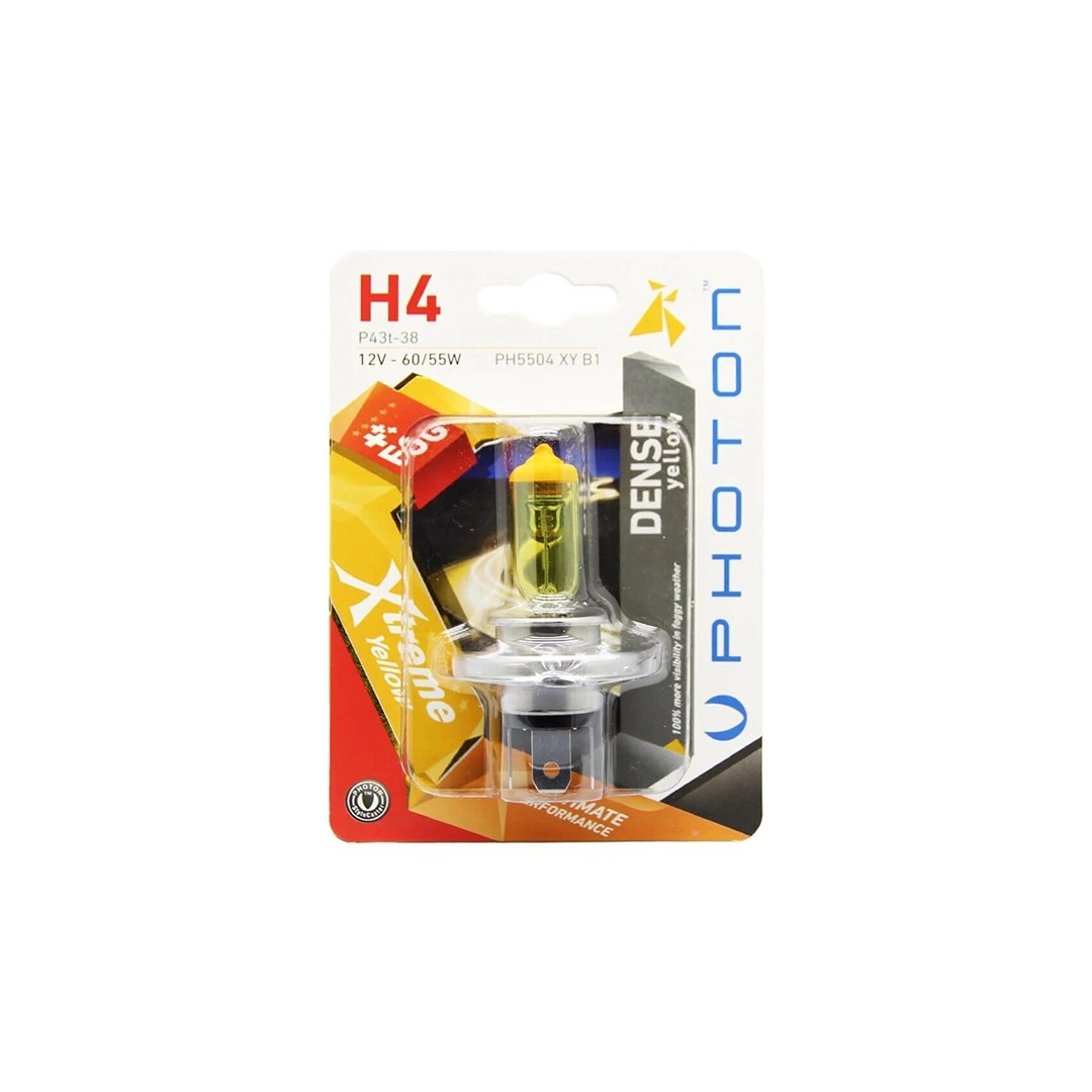 Photon H4 12V 60/55W Xtreme Yellow Single Blister Bulb