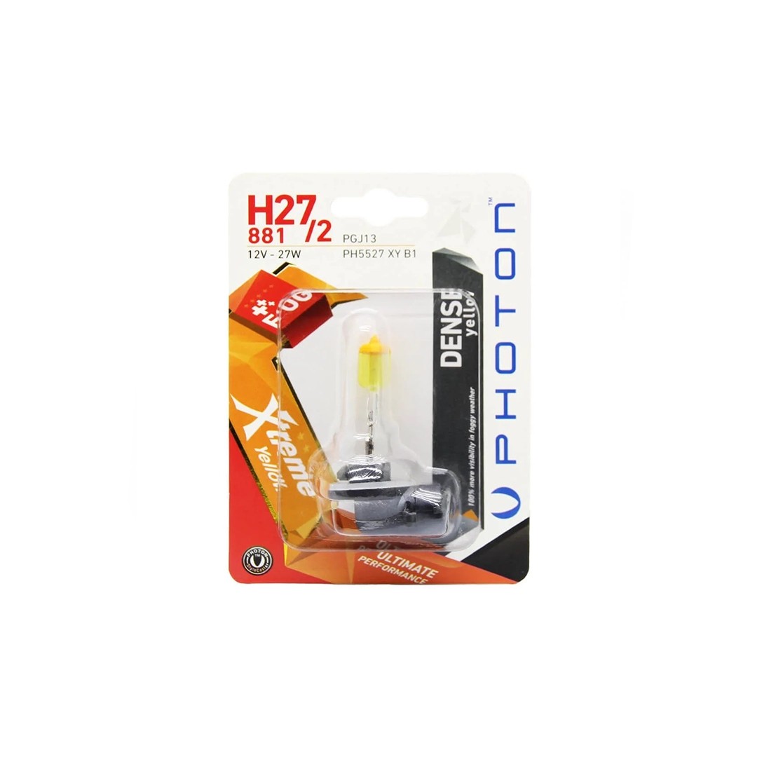 Photon H27/2 881 12V 27W Xtreme Yellow Single Blister Bulb