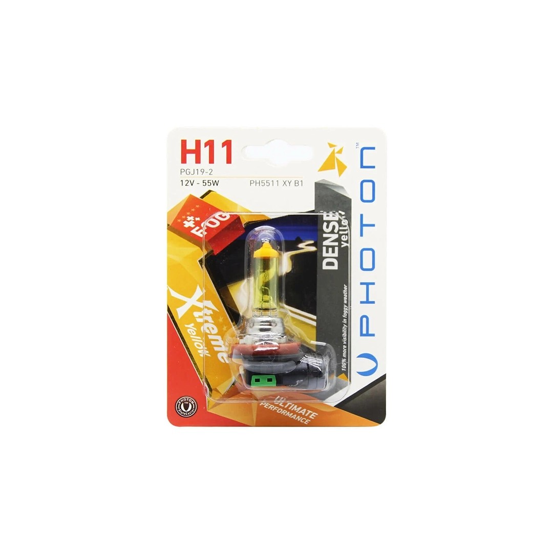 Photon H11 12V 55W Xtreme Yellow Single Blister Bulb