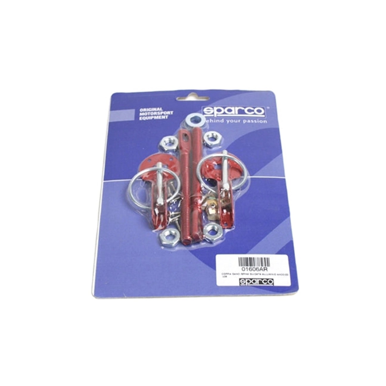 Sparco Kaput Mandalı Kırmızı (Çelik Kaput Pimleri) - 01606AR