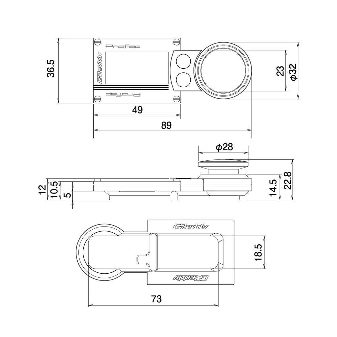 GReddy Profec - OLED 8-Bar Electronic Boost Controller (Amber)