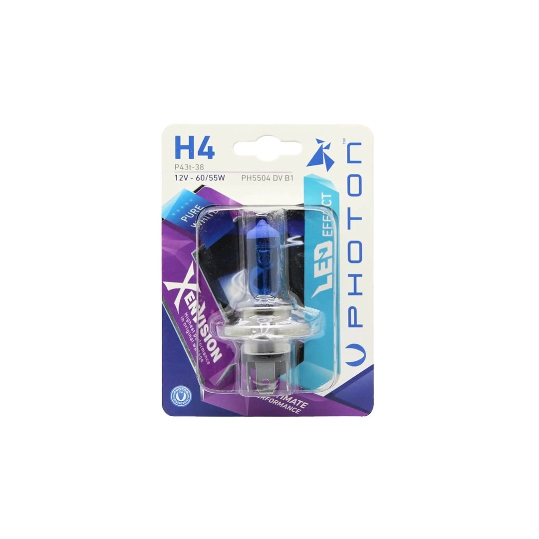 Photon H4 12V 60/55W White Xen Vision Single Blister Bulb