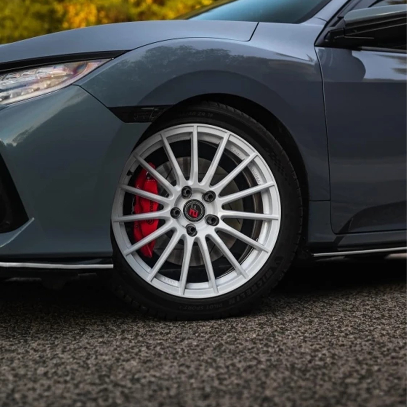 K-System Honda Civic X (10. Nesil) Brembo 4 Piston 324x30mm Fren Dönüşüm Kiti – Megane 3 RS Kaliperli (Kırmızı)
