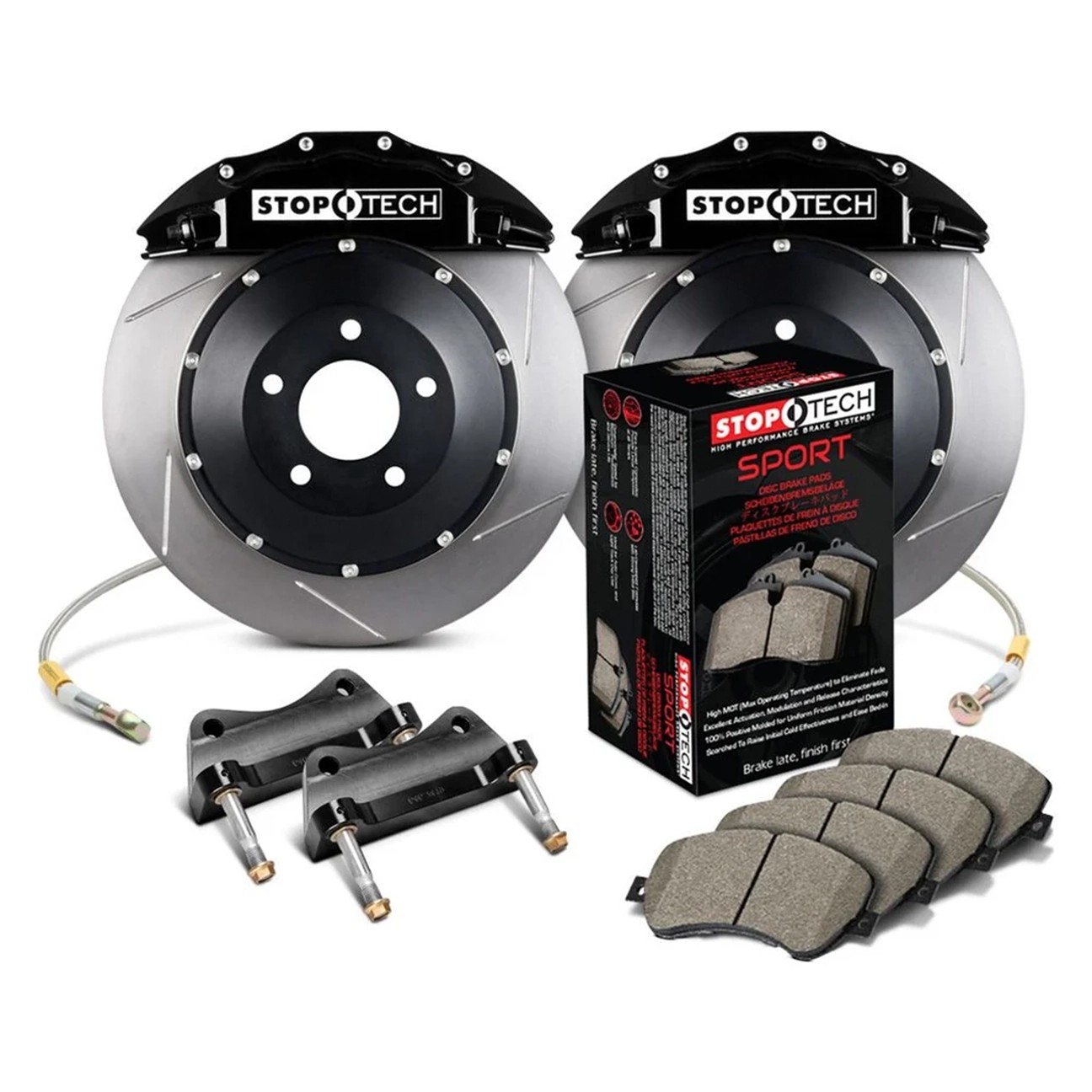 StopTech 83.B33.6700.51 BMW F20 / F22 / F30 / F32 Brake Kit (355x32mm, Slotted, ST-60 Black)