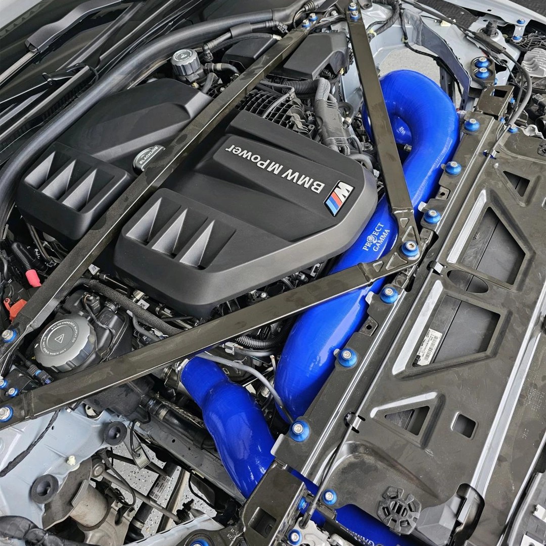Project Gamma Bmw M3-M4 G80-G82-G87- Silicone Blue Intakes & Black Filter