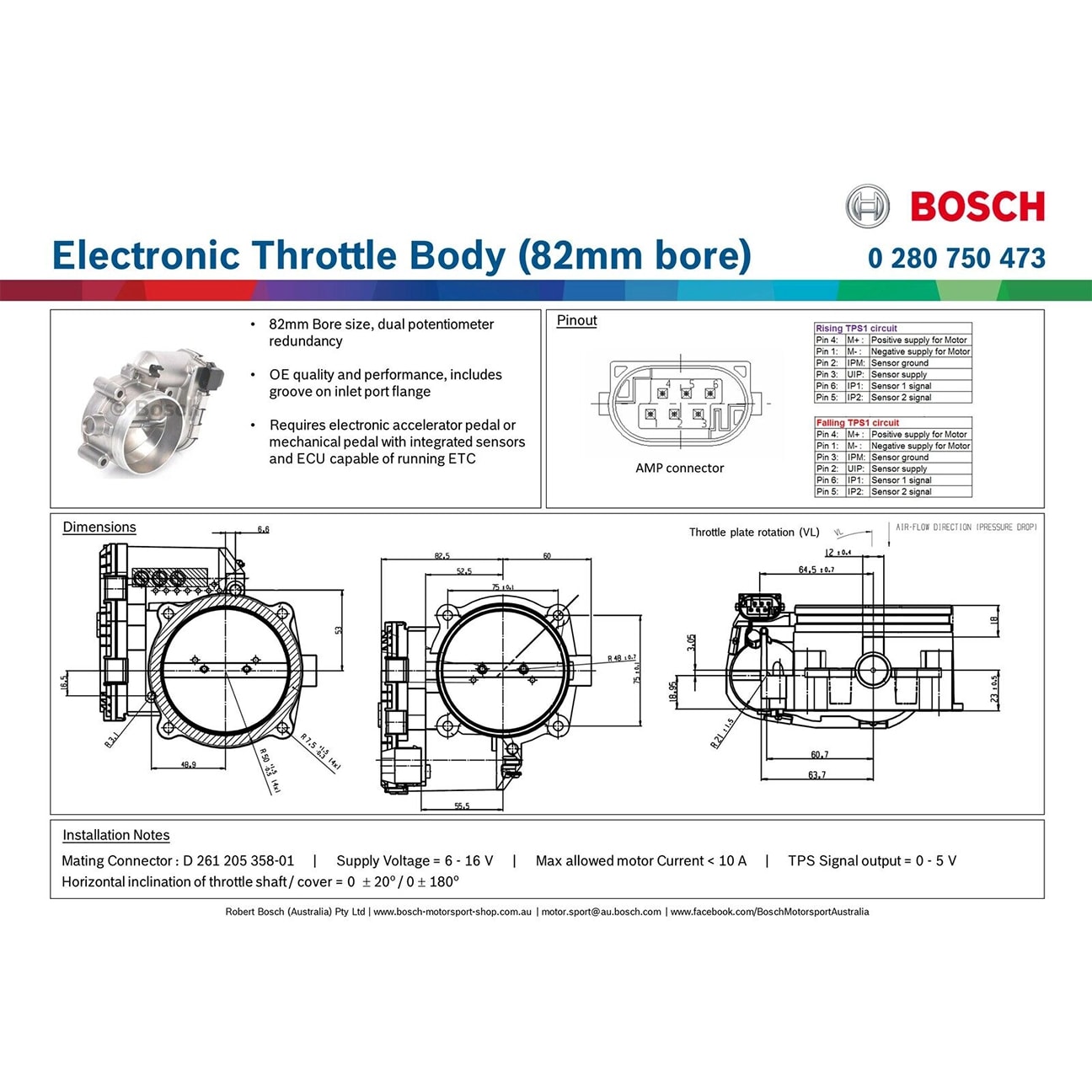 Bosch 0280750473 Porsche 911-Cayenne-Panamera Gaz Kelebeği
