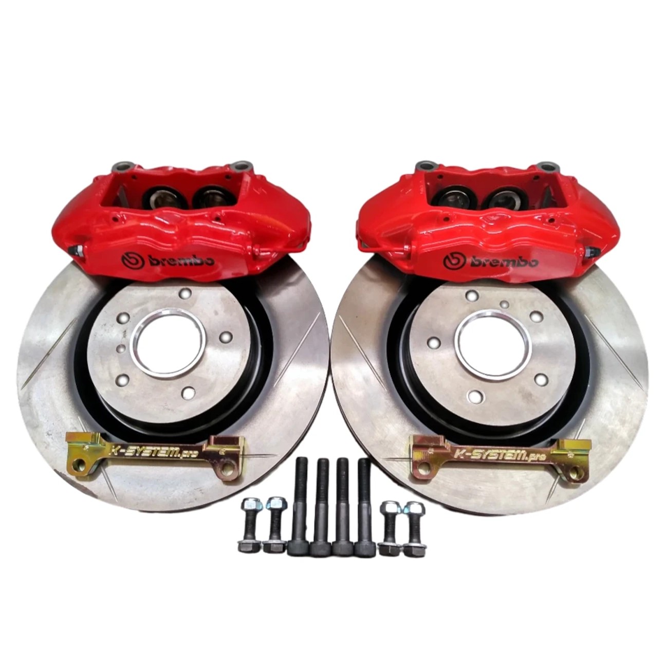 K-System Honda Civic EP3 Brembo 4 Piston 324x30mm Fren Dönüşüm Kiti – Megane 3 RS Kaliperli (Kırmızı)