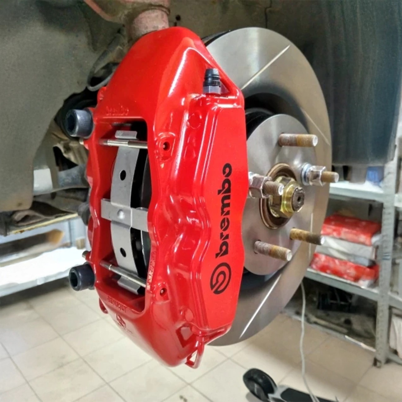 K-System Honda Civic IX (9. Nesil) Brembo 4 Piston 324x30mm Fren Dönüşüm Kiti – Megane 3 RS Kaliperli (Kırmızı)