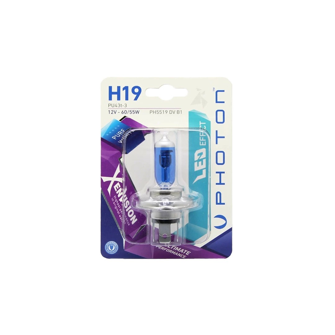 Photon H19 12V 60/55W Beyaz Xen Vision Tekli Blister Ampul