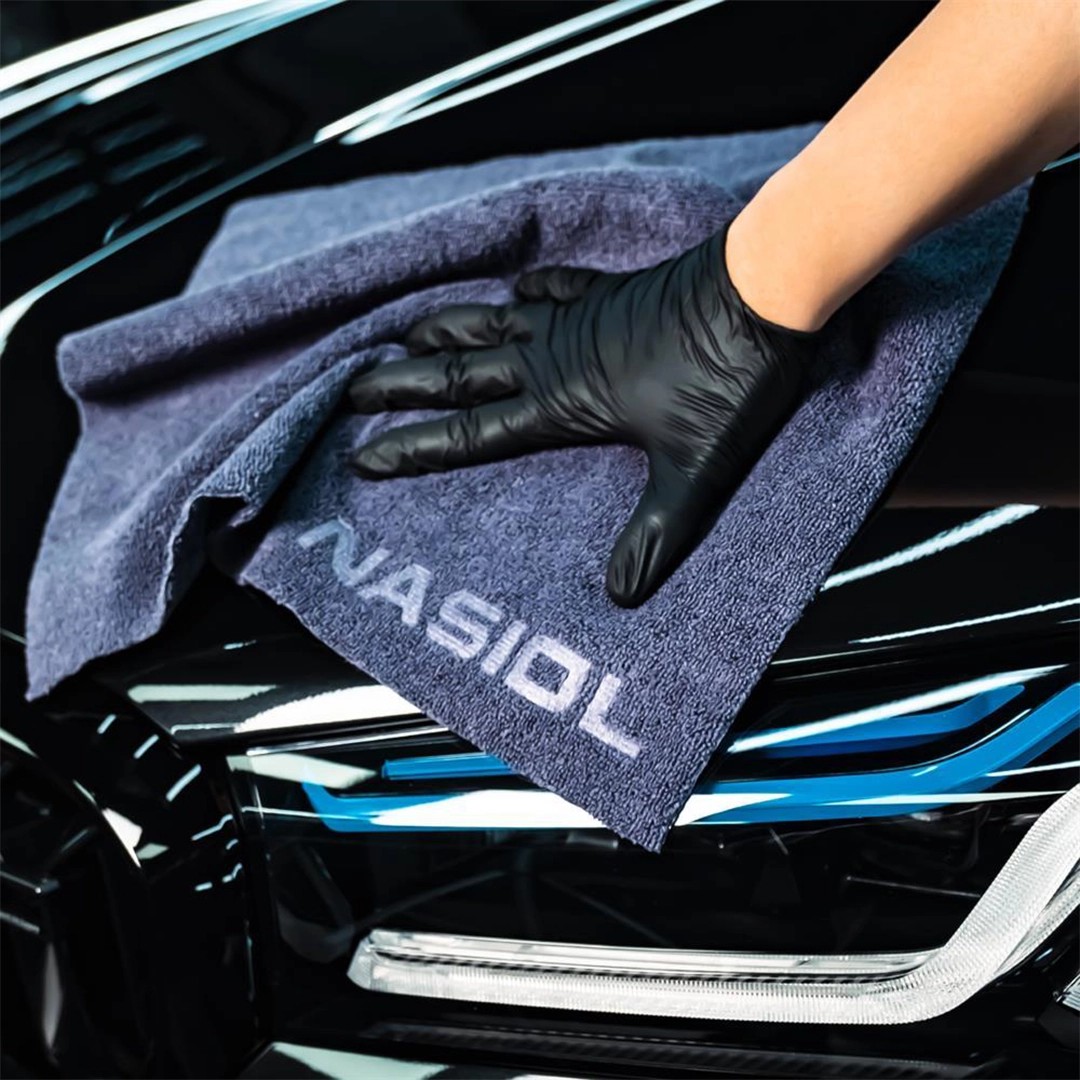 Nasiol 40x40 Dark Gray Ceramic Coating Detailing Microfiber Fabric