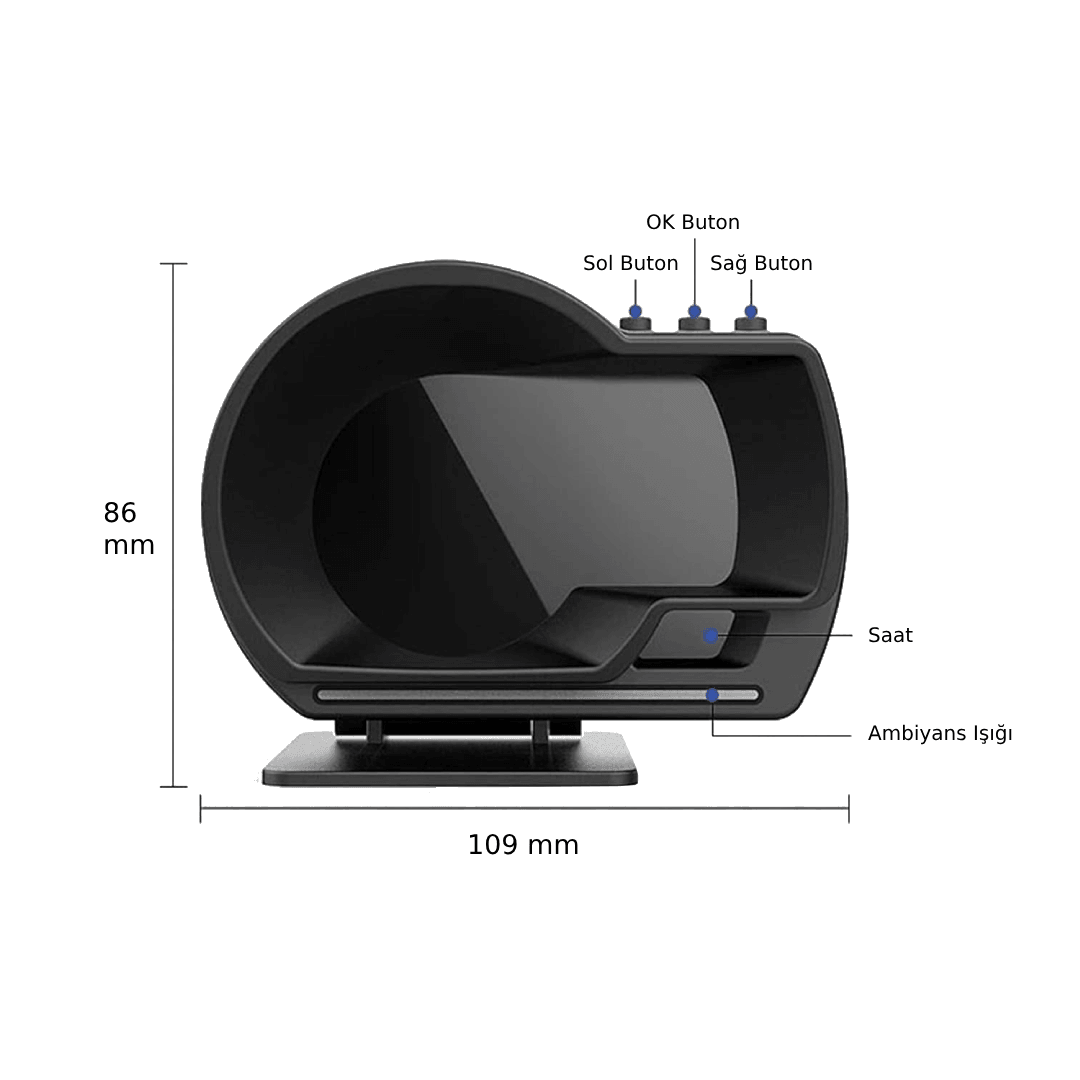 HUD P6 OBD + GPS Gauge