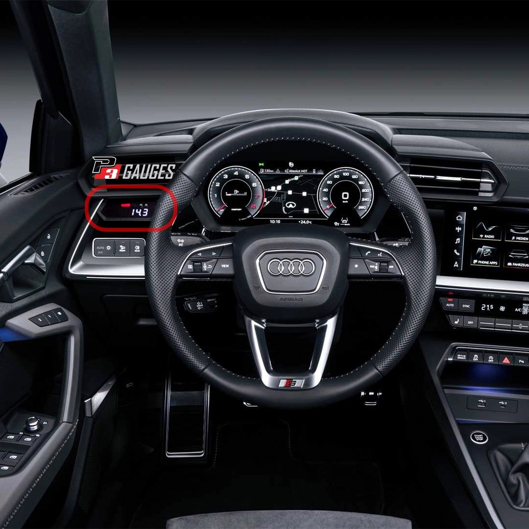 P3 Gauges P3 V3 OBD2 Audi 8Y - A3 - S3 - RS3  L3P3A8YX Çok Fonksiyonlu Gösterge