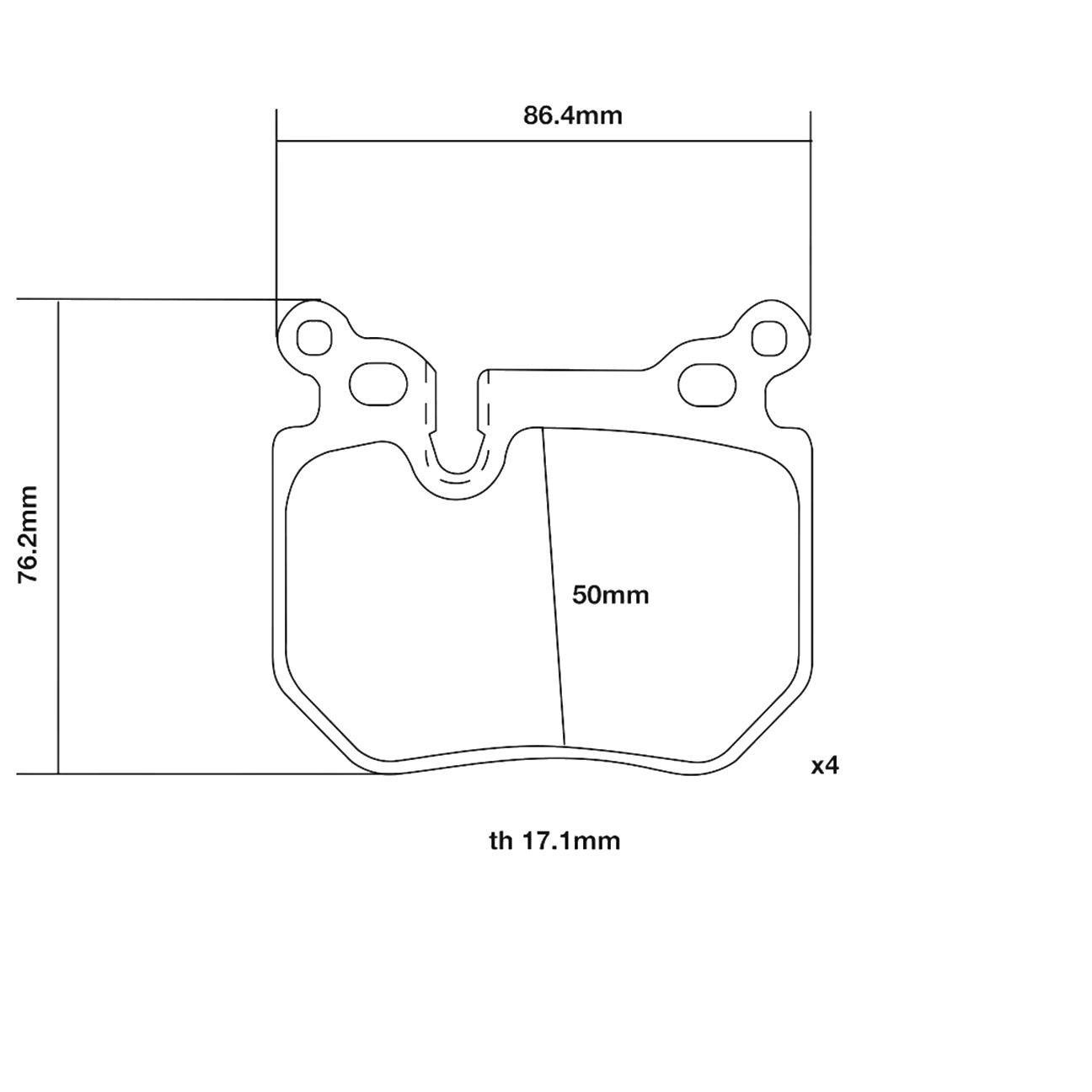 Brembo Rear Brake Pad Set - BMW 1 E82 - E88 - 07.B315.03