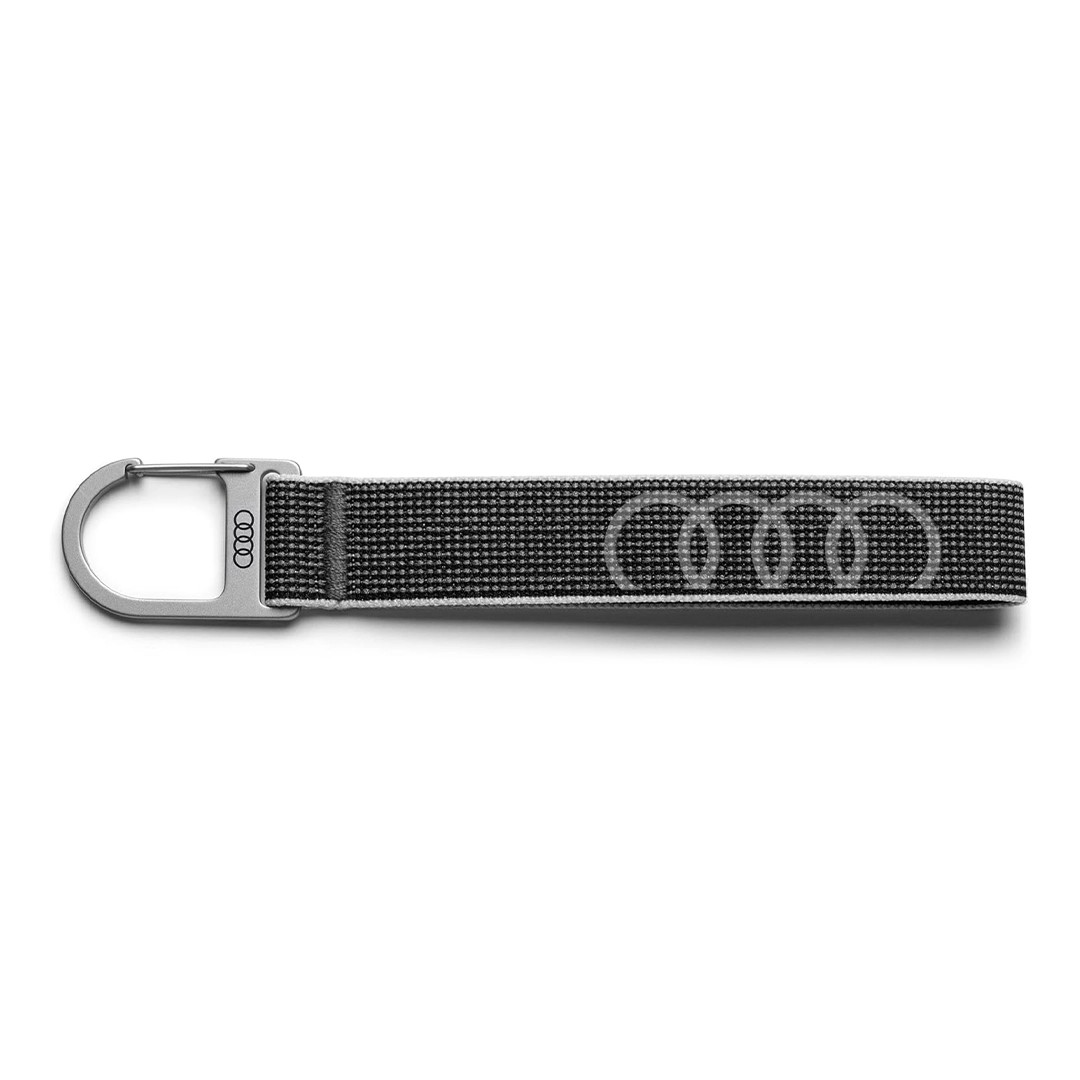 Audi Sport Gray Keychain with Carabiner Hook