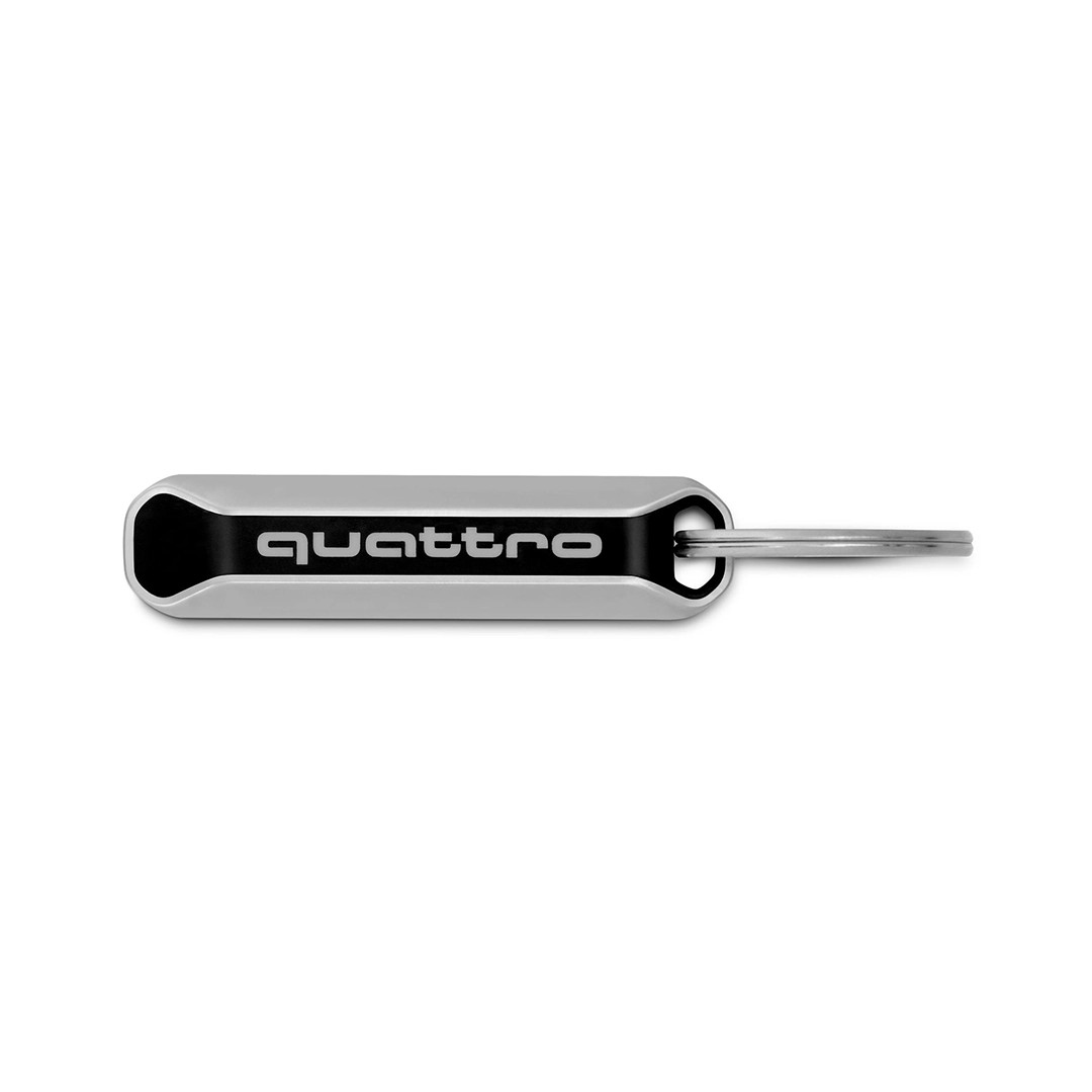 Audi Sport Quattro Logo Black Keychain