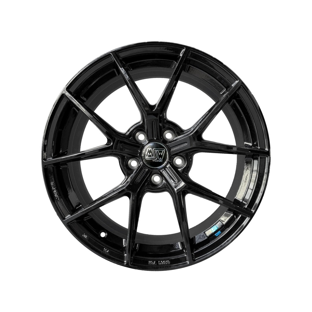 MSW P1 8,5x19 5x112 ET-44 Gloss Black-19TZ 4-Piece Alloy Wheel Set