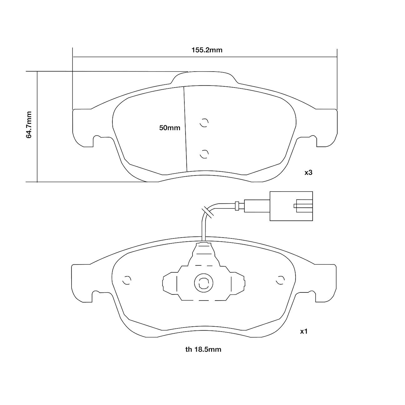 Brembo Ön Fren Balata Seti - Citroen Berlingo B9, C4 II, DS4, DS5 - Peugeot Partner, 5008 2008-2021 - 07.B314.79
