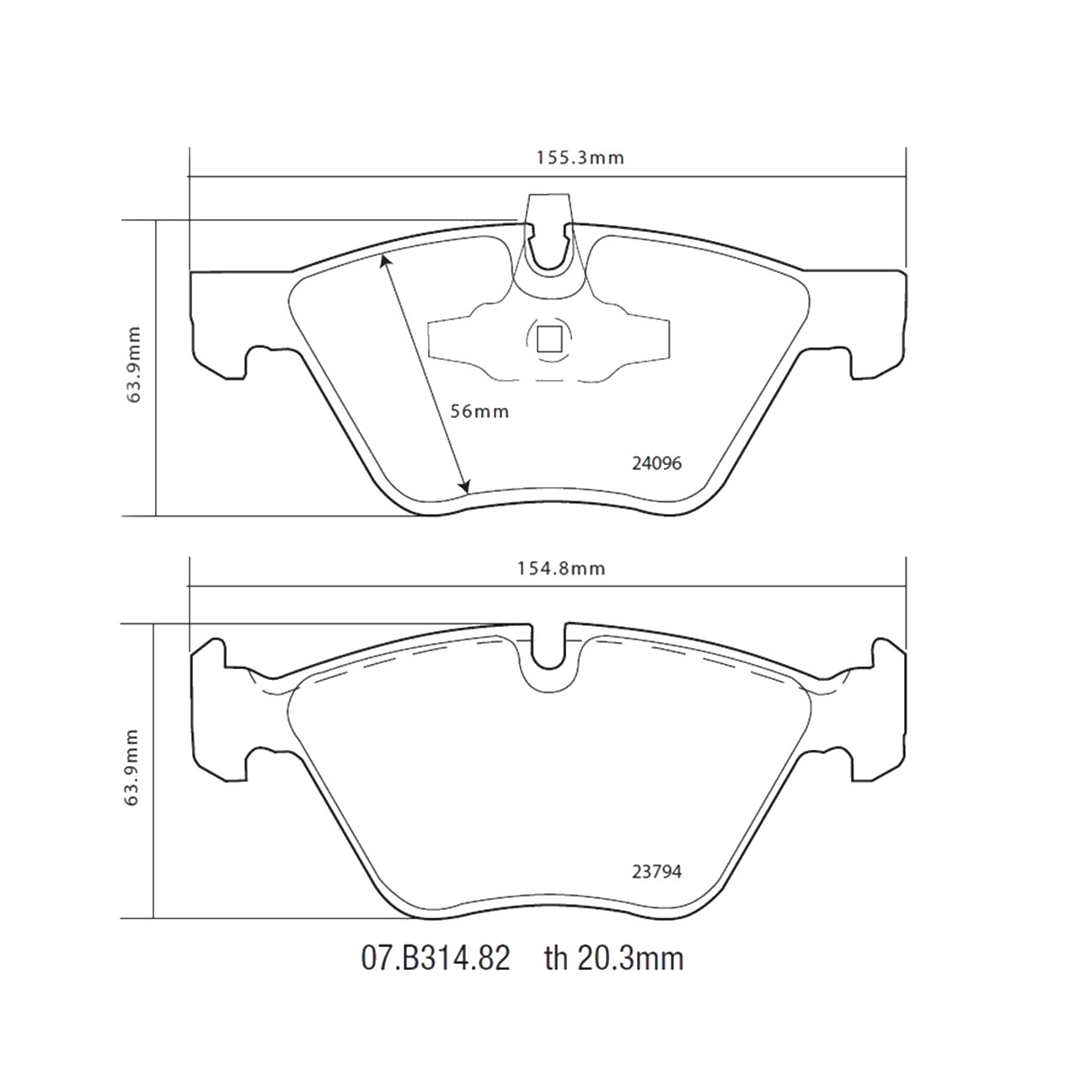 Brembo Ön Fren Balata Seti - Bmw 1 Serisi E81 E87 E82 E88, 3 Serisi E90 E91 E92 E93 2004-2013 - 07.B314.82