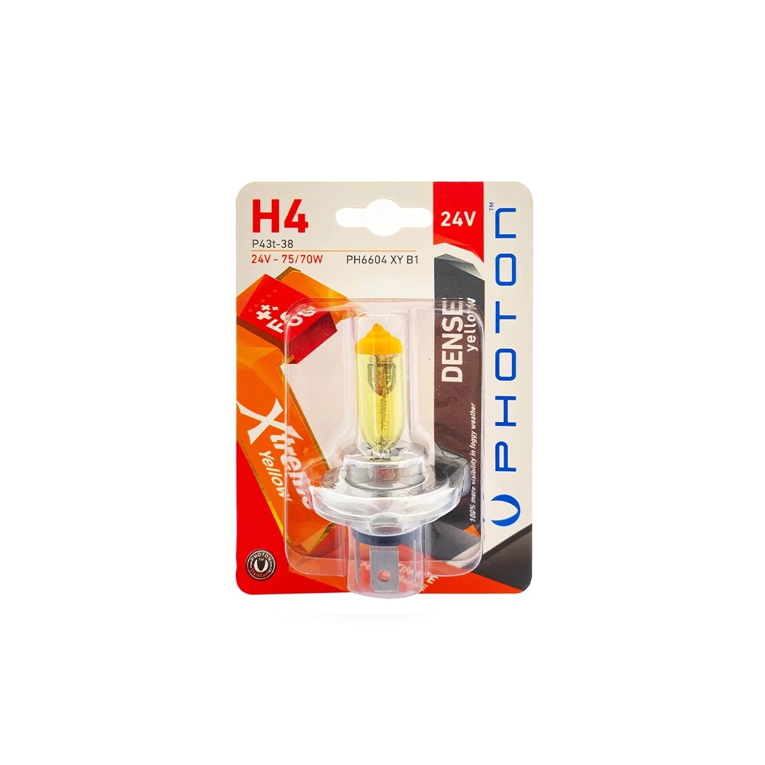 Photon H4 24V 75/70W Xtreme Yellow Single Blister Bulb