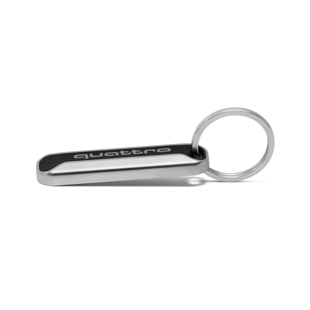 Audi Sport Quattro Logo Black Keychain