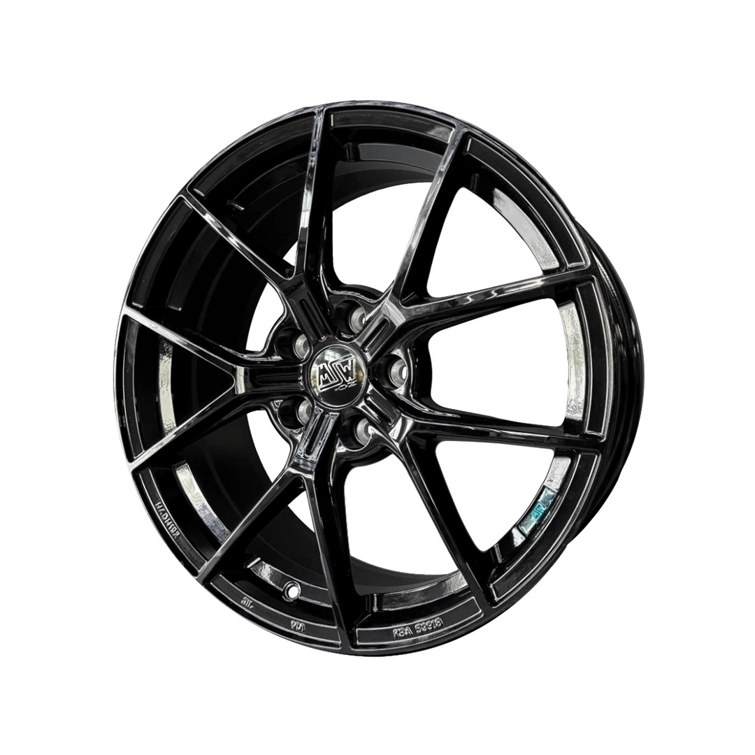 MSW P1 8,5x19 5x112 ET-44 Gloss Black-19TZ 4-Piece Alloy Wheel Set