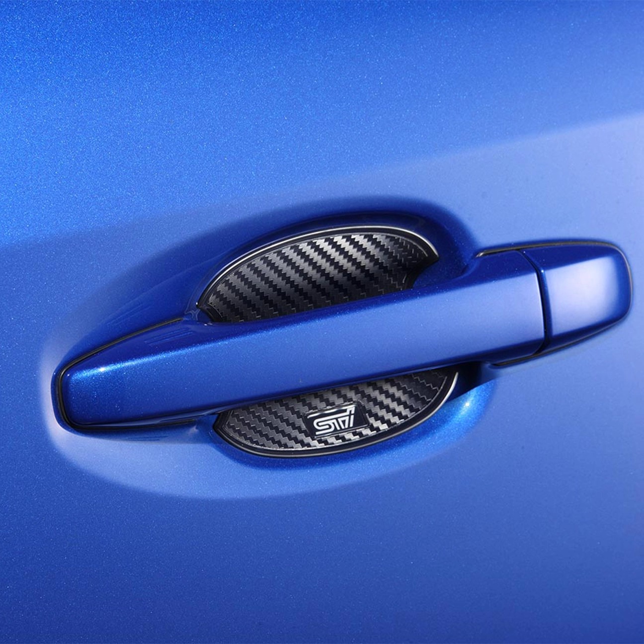 STI - WRX/STI ST91099ST020 Silver Carbon Pattern Door Handle Protection Set