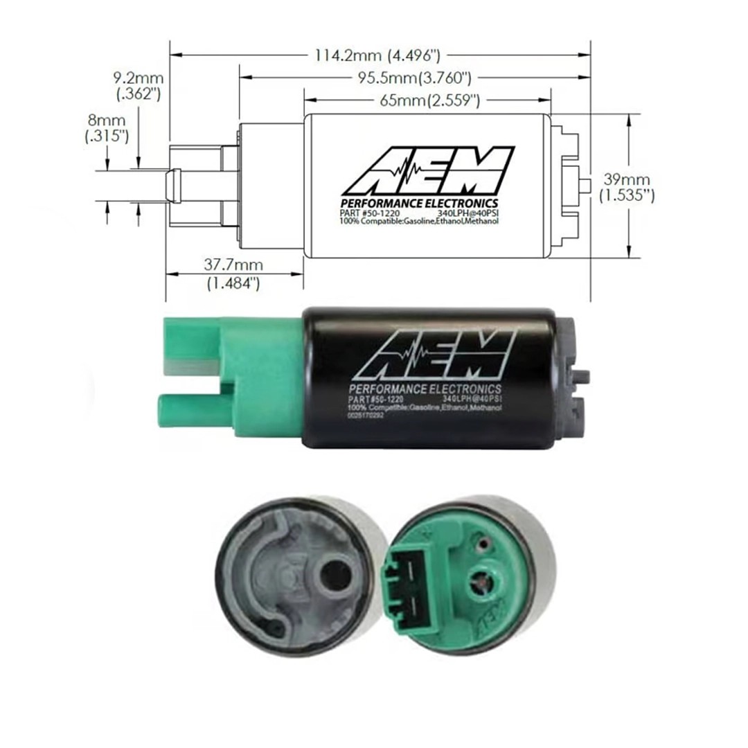 AEM Electronics 50-1220  340LPH E85 Uyumlu Yüksek Akışlı Tank İçi Yakıt Pompası