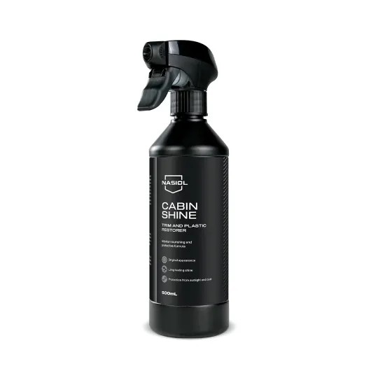 Nasiol Cabinshine 500ml Trim-Plastic Shine-Cabincare 500ml Fabric Nano Coating and Magic APC 500ml Interior Cleaner 3-Piece Care Set