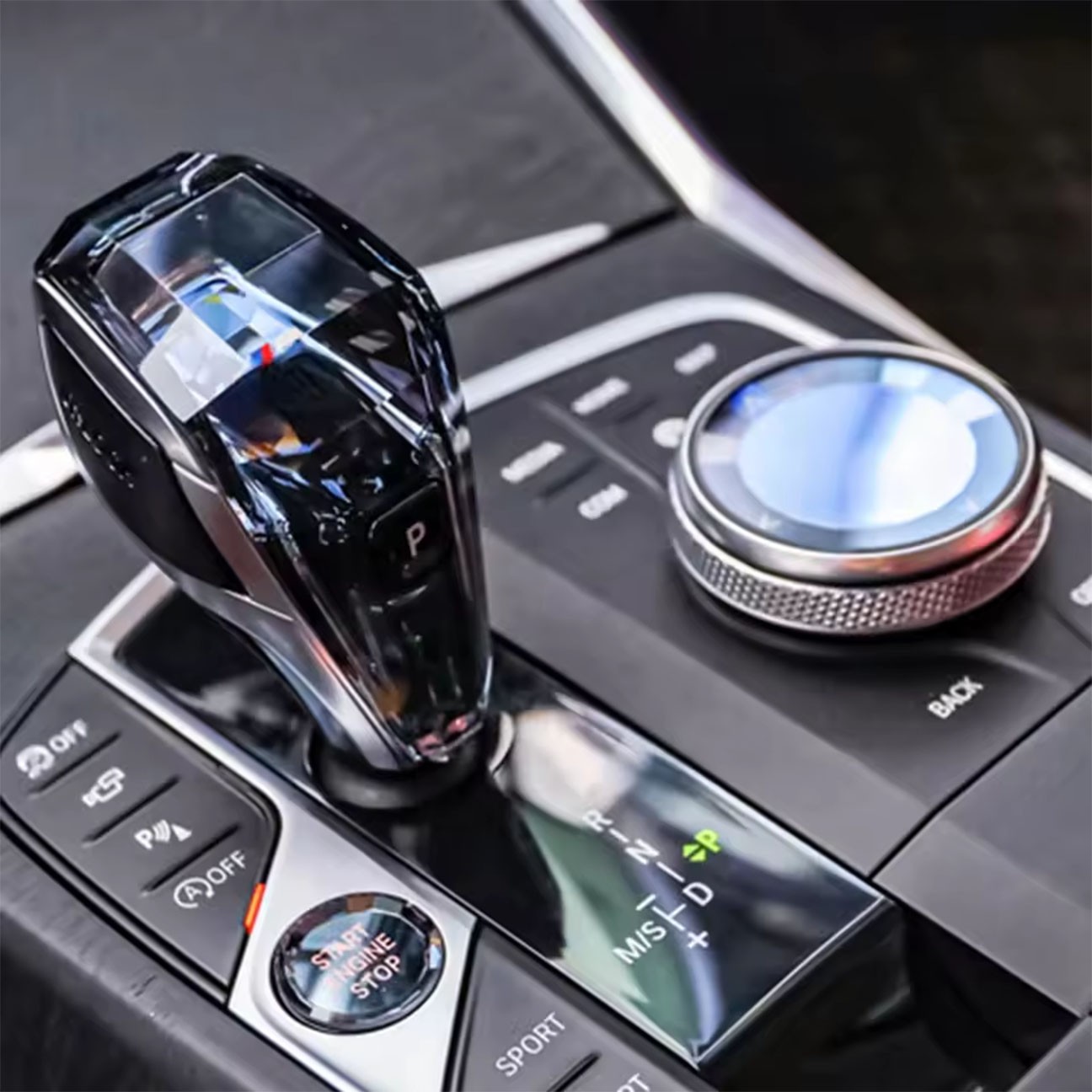Bmw 3-4, i3-i4 Serisi Makyajsız Kasa Uyumlu Kristal Vites Topuzu