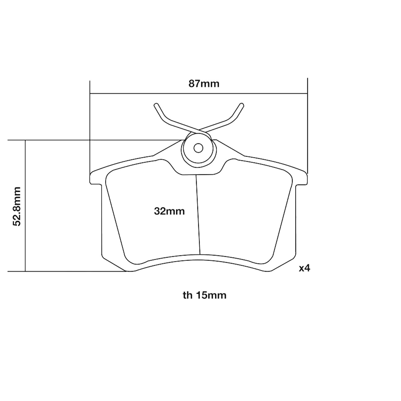 Brembo Arka Fren Balata Seti - Audi, Citroen, DS, Fiat, Ford, Nissan, Opel, Peugeot, Renault, Seat, Skoda, Volkswagen - 07.B315.25