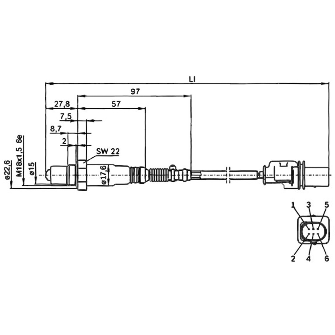 Bosch 0258017025 LS 17025 Lambda Sensör