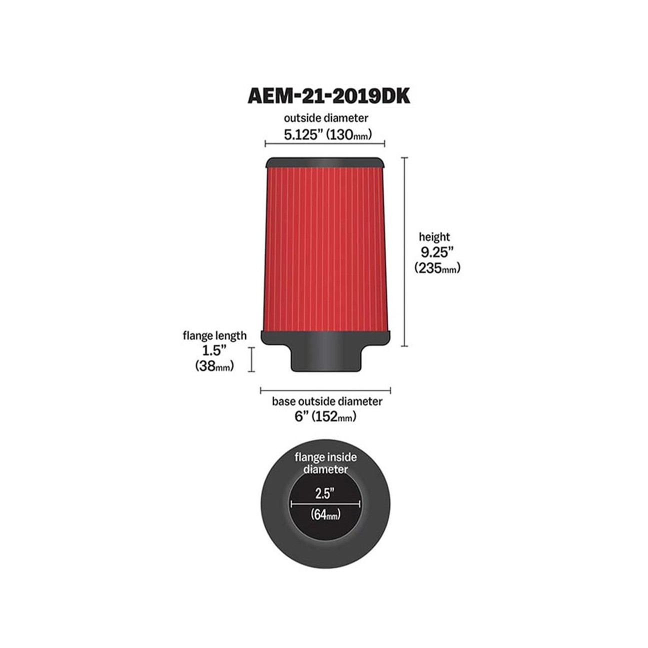 AEM AEM-21-2109DK Unıversal Hava Filtresi