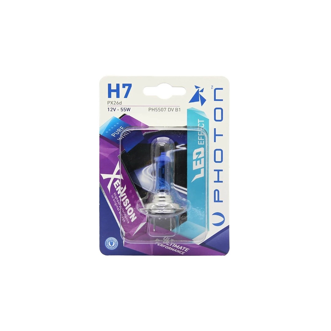 Photon H7 12V 55W White Xen Vision Single Blister Bulb