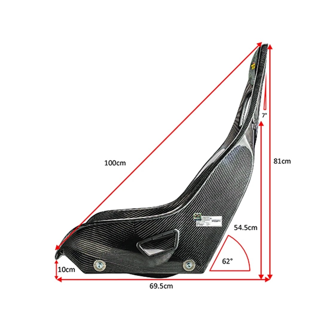 Tillett B7 Carbon Side-Mounting XL 3,8kg 47cm Sports Seat