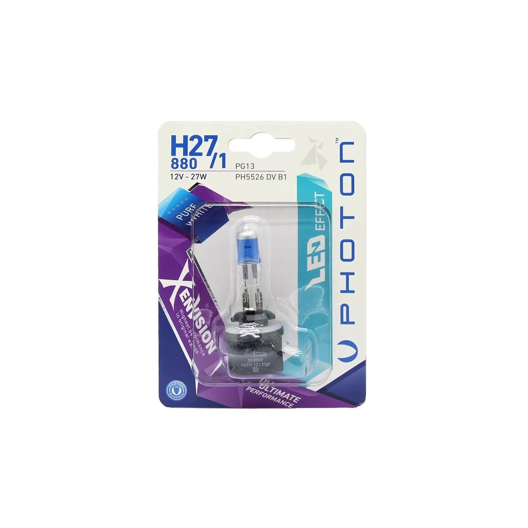 Photon H27/1 880 12V 27W White Xen Vision Single Blister Bulb