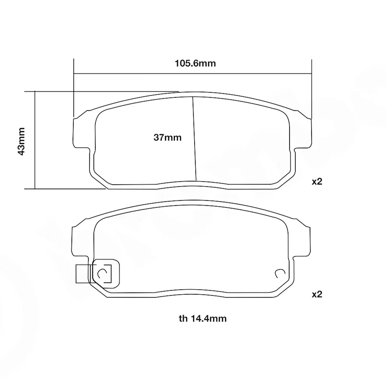 Brembo Rear Brake Pad Set - Mazda RX-8, Nissan Maxima, Primera, Suzuki Ignis - 07.B315.09