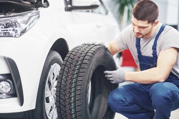 Where is the tire production date located?