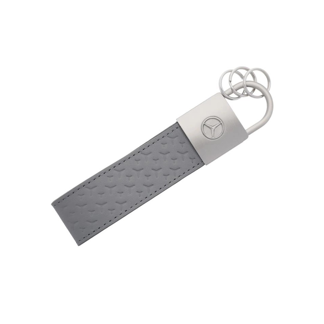 Mercedes-Benz Star Patterned Gray Keychain