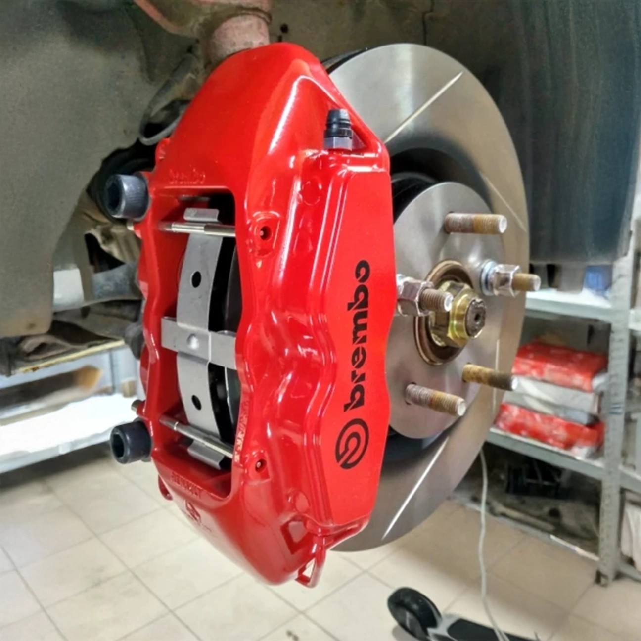 K-System Honda Civic X (10. Nesil) Brembo 4 Piston 324x30mm Fren Dönüşüm Kiti – Megane 3 RS Kaliperli (Kırmızı)