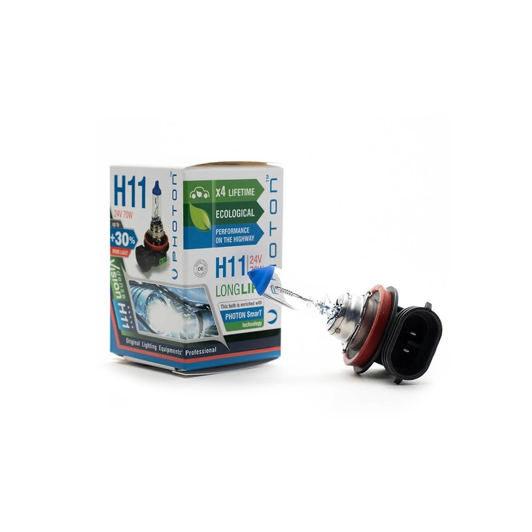 Photon H11 24V 70W Pr LL +%30 Brighter Halogen Bulb