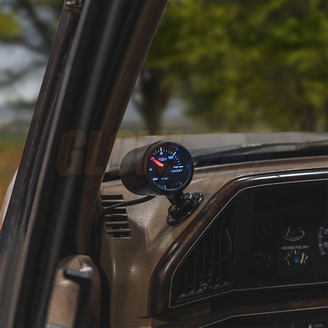 GlowShift Universal Black Single Gauge Swivel Dashboard Pod
