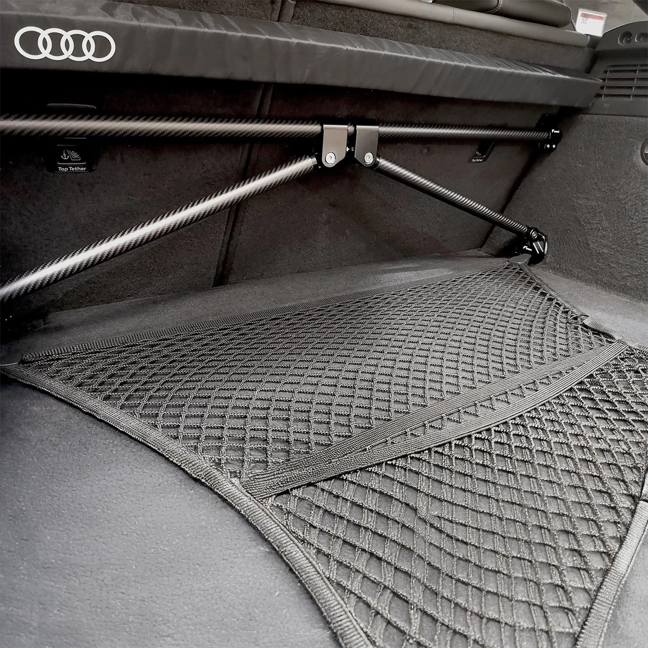 RacingLine Karbon Fiber Arka Gövde Gergisi - Audi 8V 8Y A3 S3 Sedan