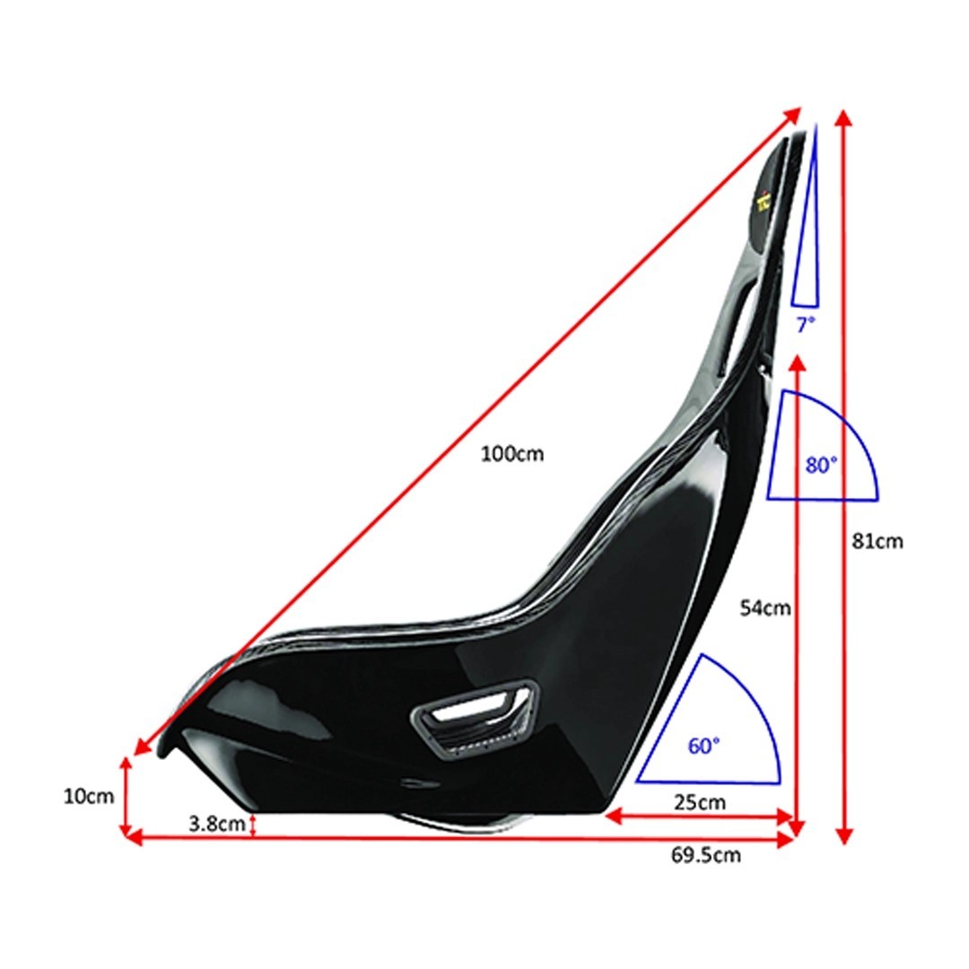 Tillett B6 Carbon GRP 4,5kg XL 47cm Side-Mounting Sports Seat